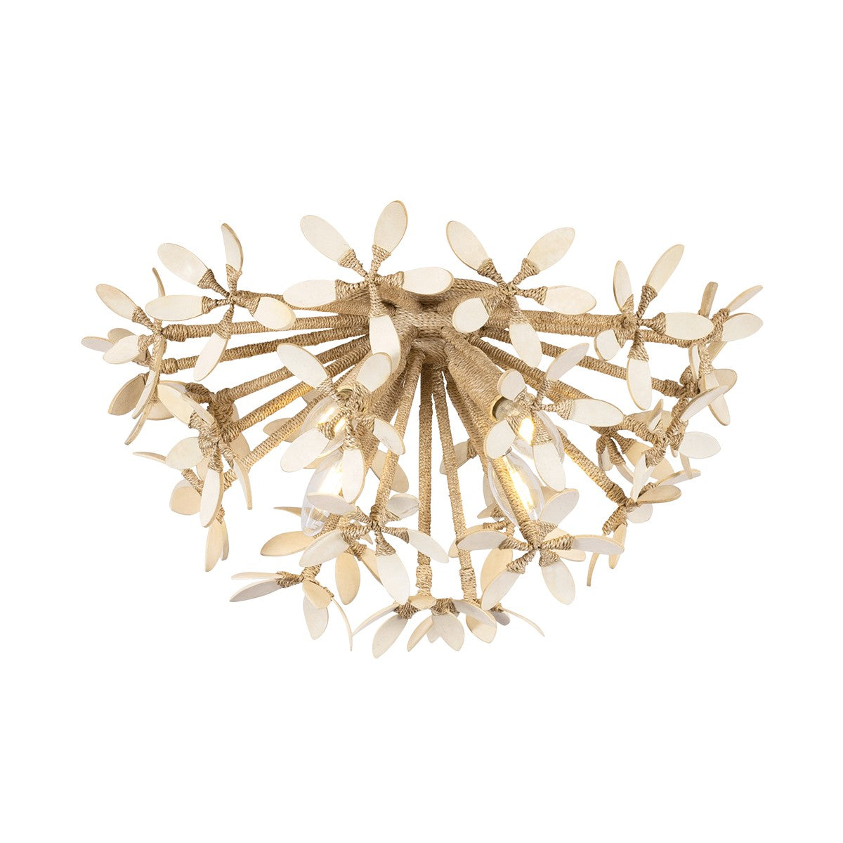 Corbett Lighting Canada - 511-04-IYC - Four Light Semi Flush Mount - Corfu - Ivory Coco