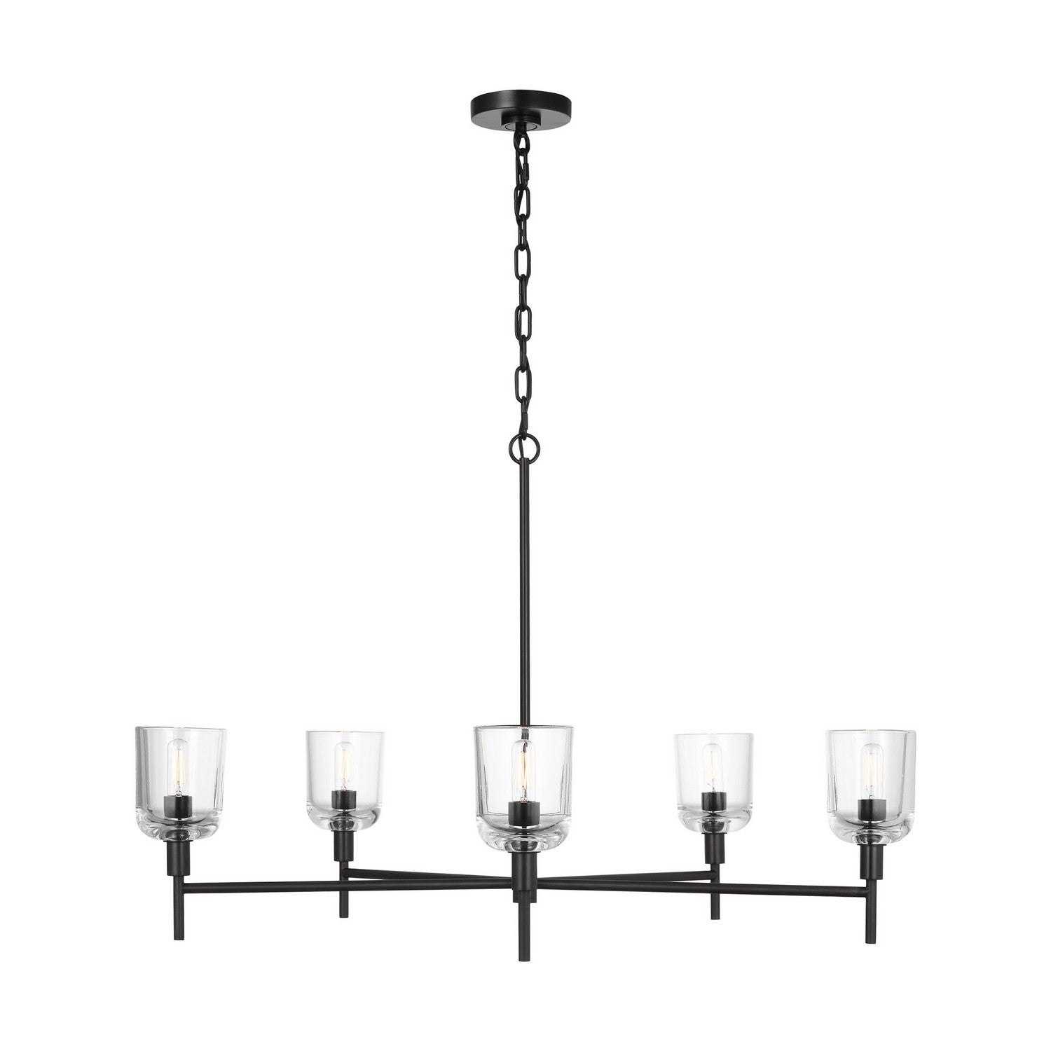 Visual Comfort Studio Canada - TFC1135AI - Five Light Chandelier - Hartley - Aged Iron