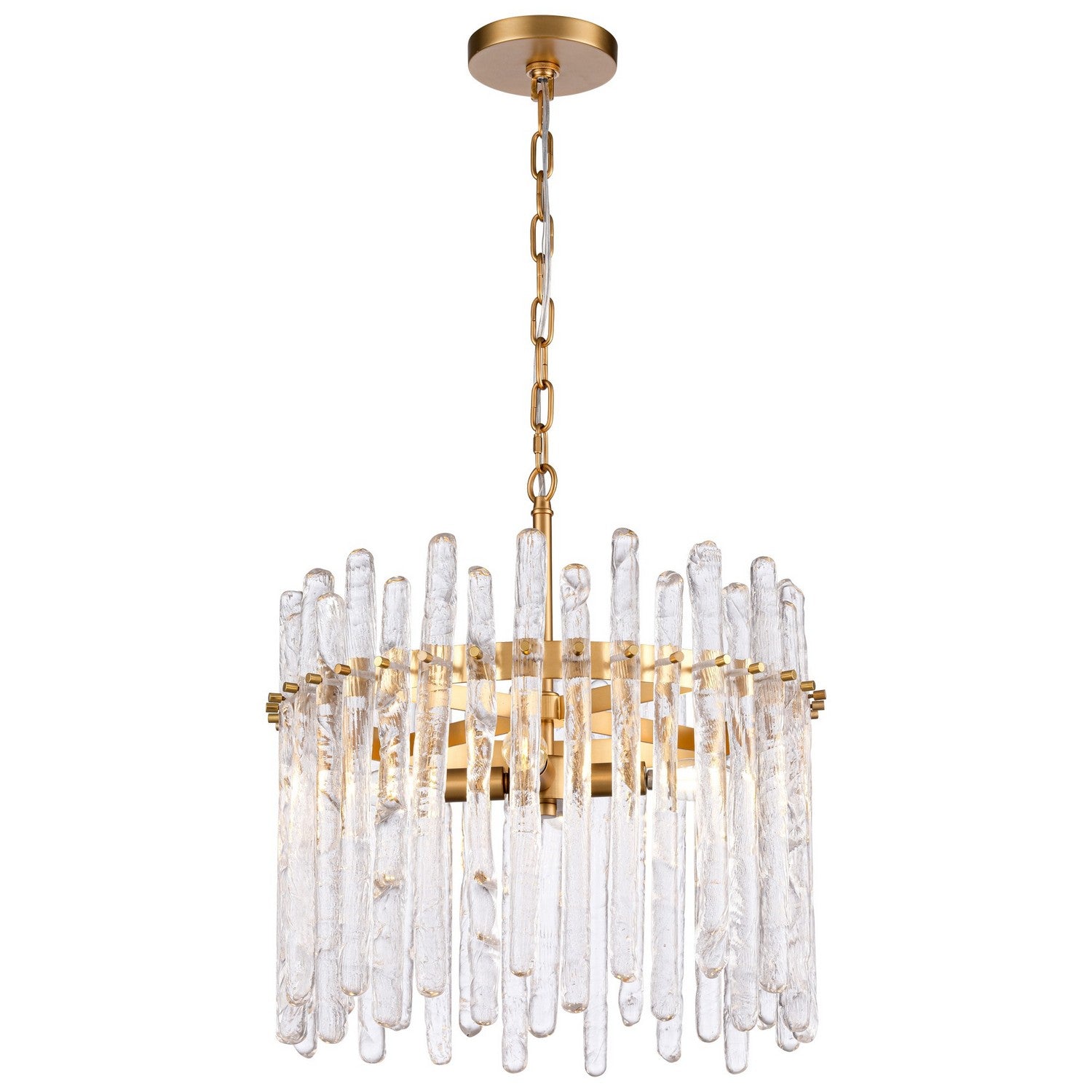 Arabela Lighting - 85103-4 - Four Light Pendant - Icicles - Natural Brass