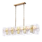 Arabela Lighting - 85203-6 - Six Light Linear Chandelier - Strata - Lacquered Gold