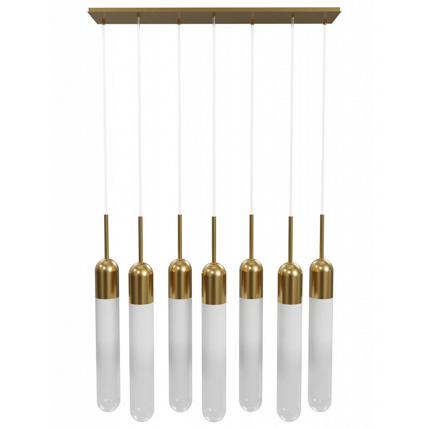 Avenue Lighting - HF7407-AB - Seven Light Pendant - Tribeca - Aged Brass