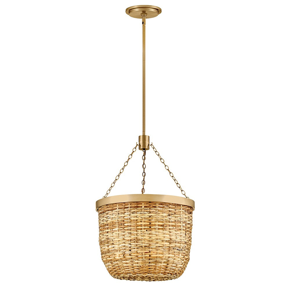 Hinkley Canada - 48427LCB-NAT - LED Pendant - Sanibel - Lacquered Brass