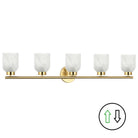 Dainolite Canada - VND-375W-AGB-ALB - Five Light Vanity - Vonda - Aged Brass