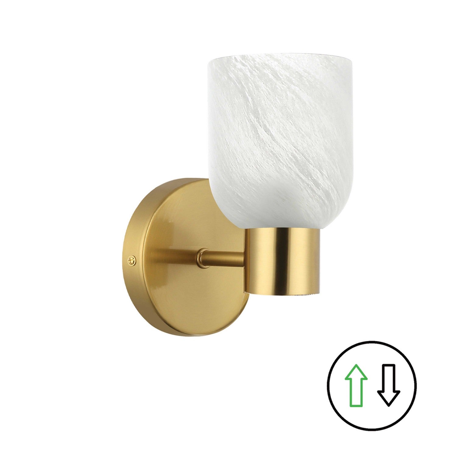 Dainolite Canada - VND-81W-AGB-ALB - One Light Wall Sconce - Vonda - Aged Brass
