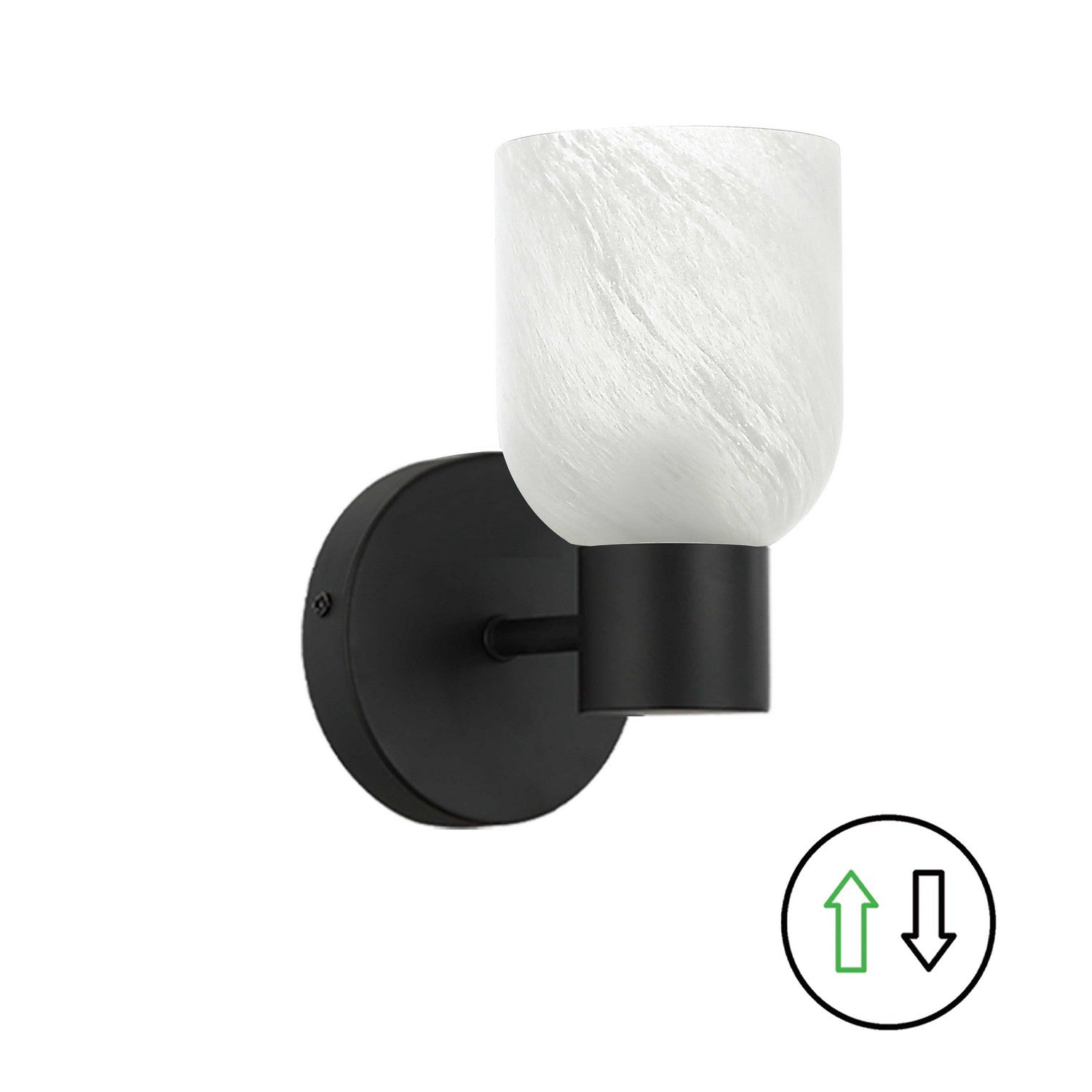 Dainolite Canada - VND-81W-MB-ALB - One Light Wall Sconce - Vonda - Matte Black