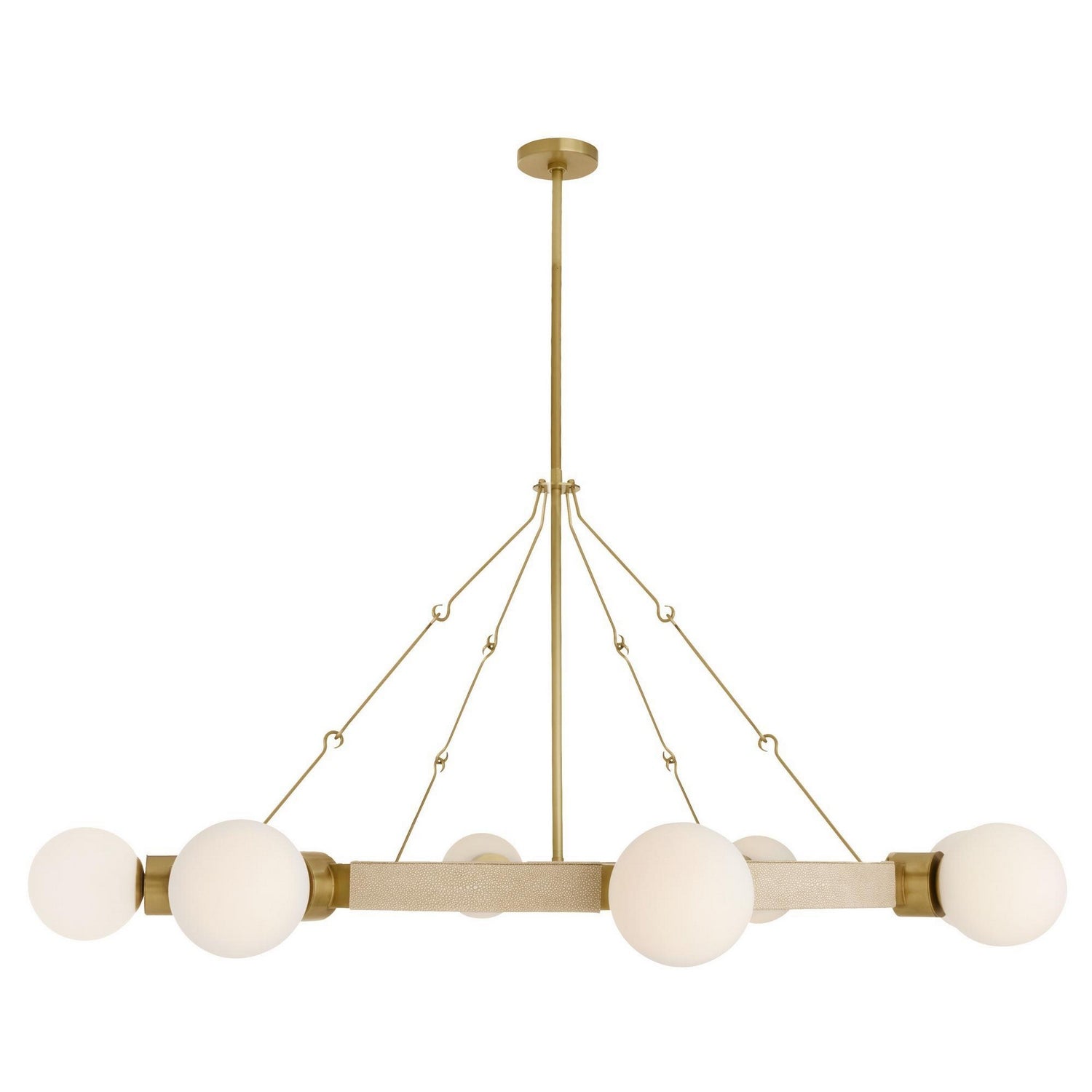 Arteriors - DLC42 - Eight Light Chandelier - Liberty - Matte Opal