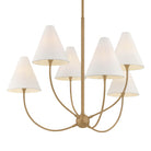 Troy Lighting Canada - F1941-PBR - Six Light Chandelier - Evermore - Patina Brass