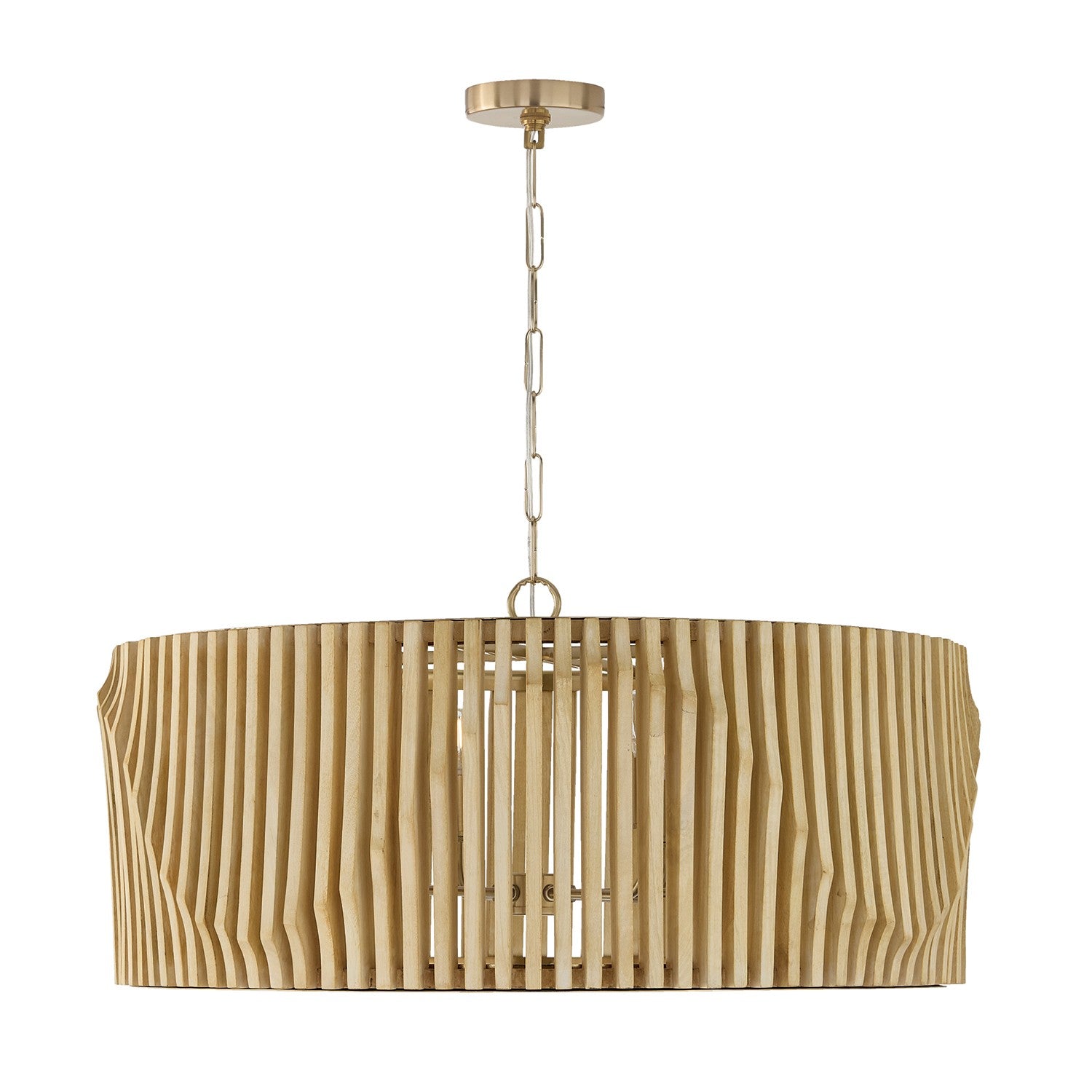 Capital Lighting - 344664BWB - Six Light Pendant - Archer - Blonde Wood and Matte Brass