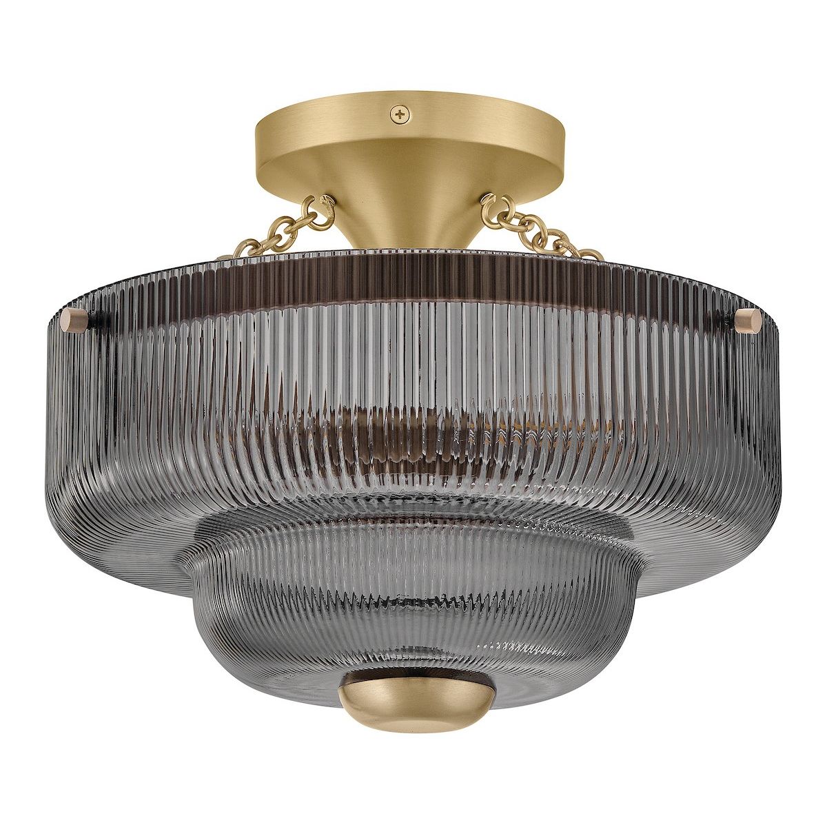 Hinkley Canada - 48571LCB-SM - LED Semi-Flush Mount - Adella - Lacquered Brass