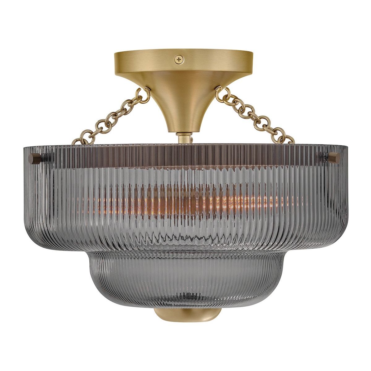 Hinkley Canada - 48571LCB-SM - LED Semi-Flush Mount - Adella - Lacquered Brass