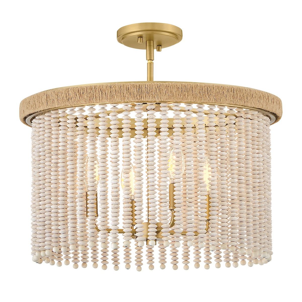 Hinkley Canada - 48607LCB - LED Convertible Semi-Flush Mount - Indra - Lacquered Brass