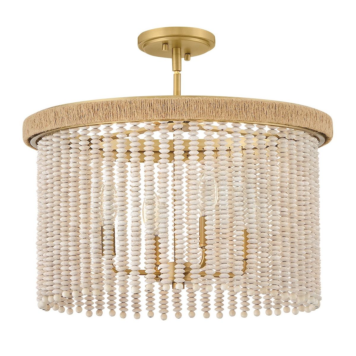 Hinkley Canada - 48607LCB - LED Convertible Semi-Flush Mount - Indra - Lacquered Brass