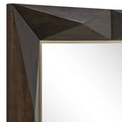 Uttermost - 08285 - Mirror - Diamond In The Rough - Dark Walnut Stain With A Brass Plated Stainless Steel