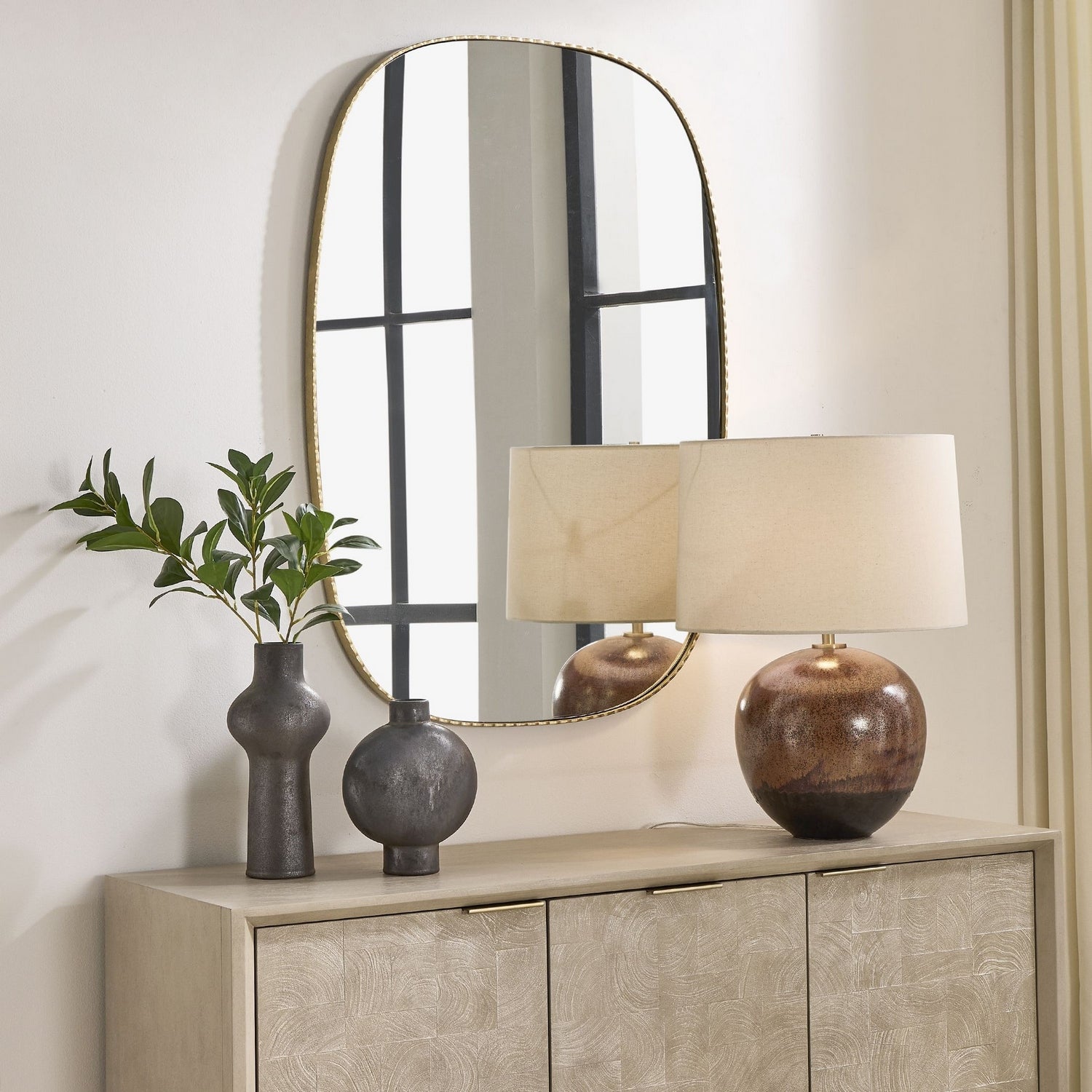 Uttermost - 08308 - Mirror - Nidia - Antique Gold