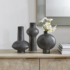 Uttermost - 18304 - Vases Set/3 - Charcoal Bloom - Distressed Black