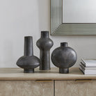 Uttermost - 18304 - Vases Set/3 - Charcoal Bloom - Distressed Black