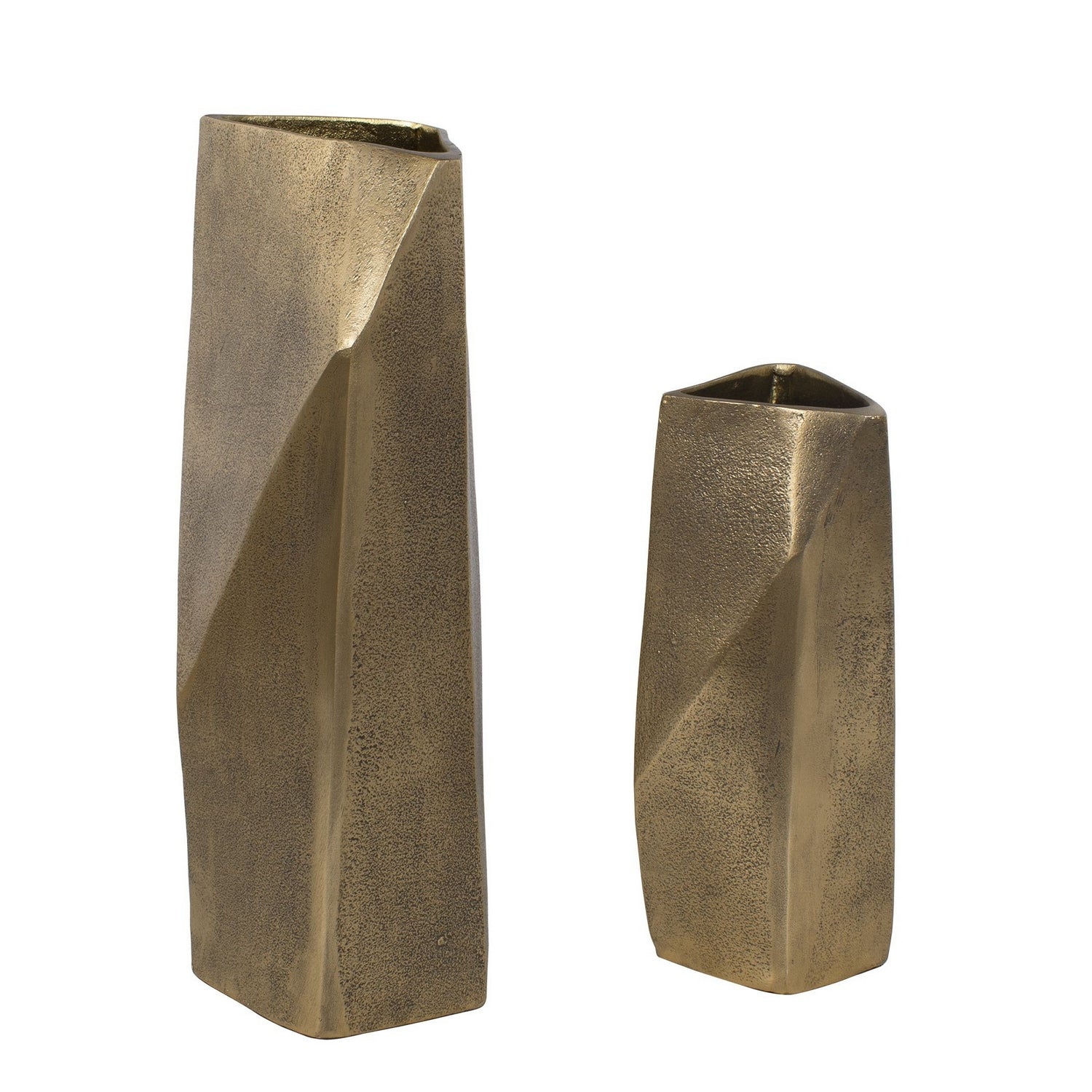 Uttermost - 18310 - Vases Set/2 - GeoForm - Antique Brass