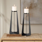 Uttermost - 18315 - Candleholders Set/2 - Columnar - Matte Black