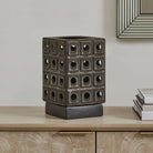 Uttermost - 18322 - Candleholder - Lattice - Distressed Brown
