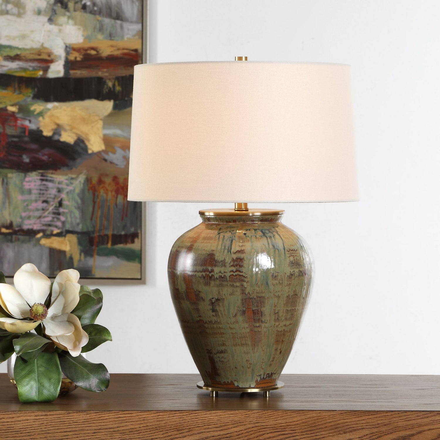 Uttermost - 30563-1 - One Light Table Lamp - Olisa - Antique Brass