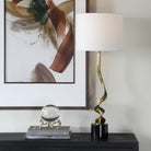 Uttermost - 30614-1 - One Light Buffet Lamp - Spiraling - Antique Brass