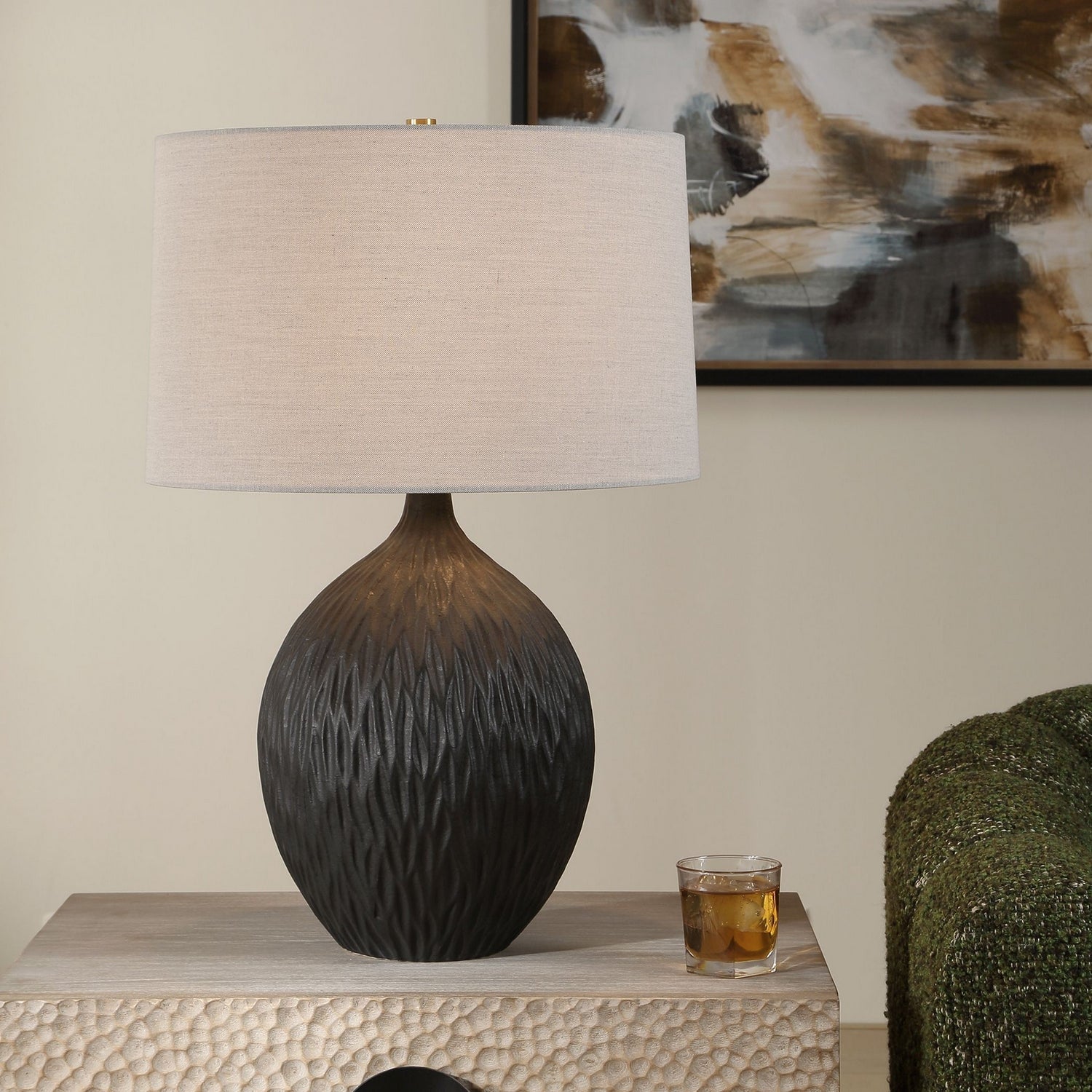 Uttermost - 30652-1 - One Light Table Lamp - Levee - Textured Satin Black