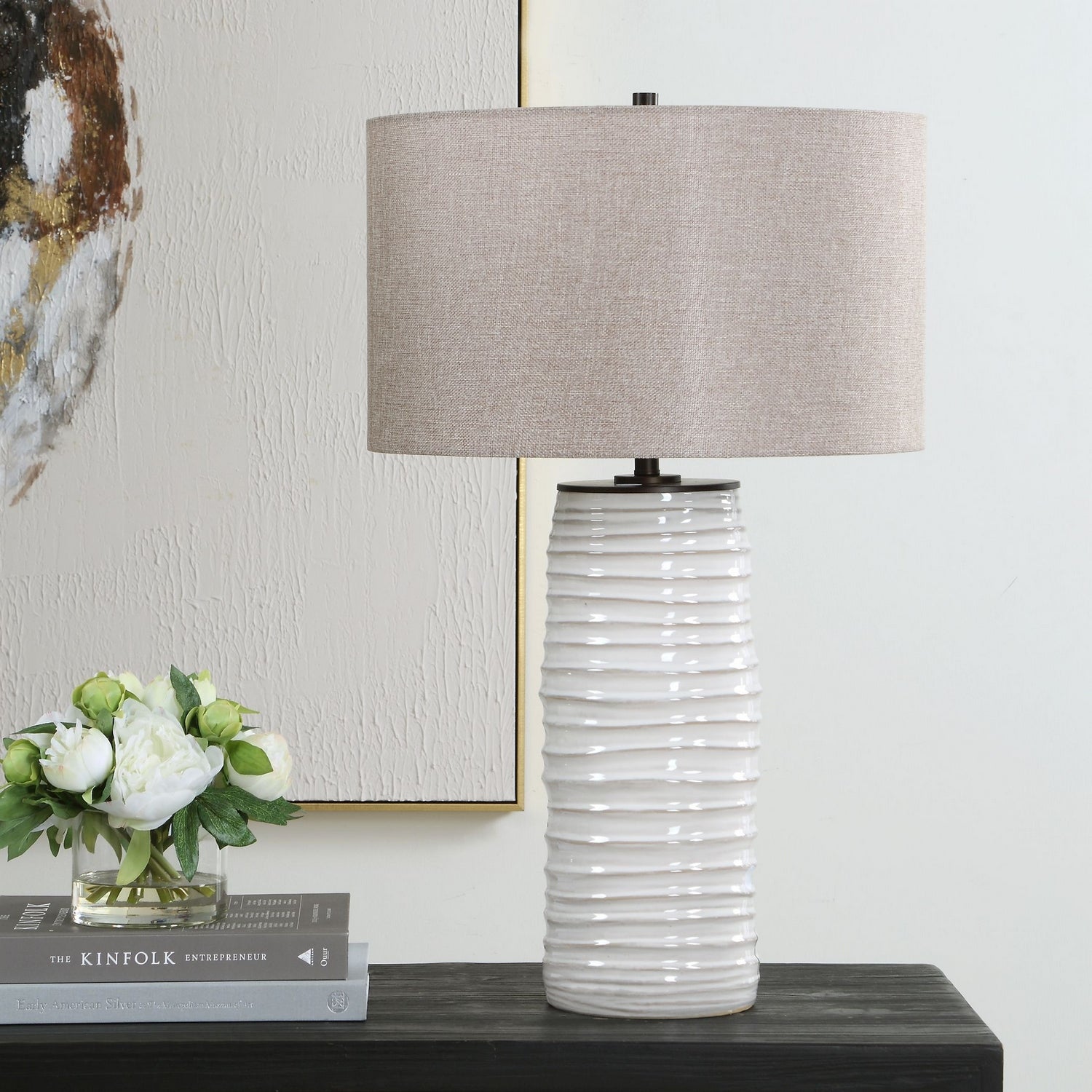 Uttermost - 30665 - One Light Table Lamp - Barat - Sleek Black