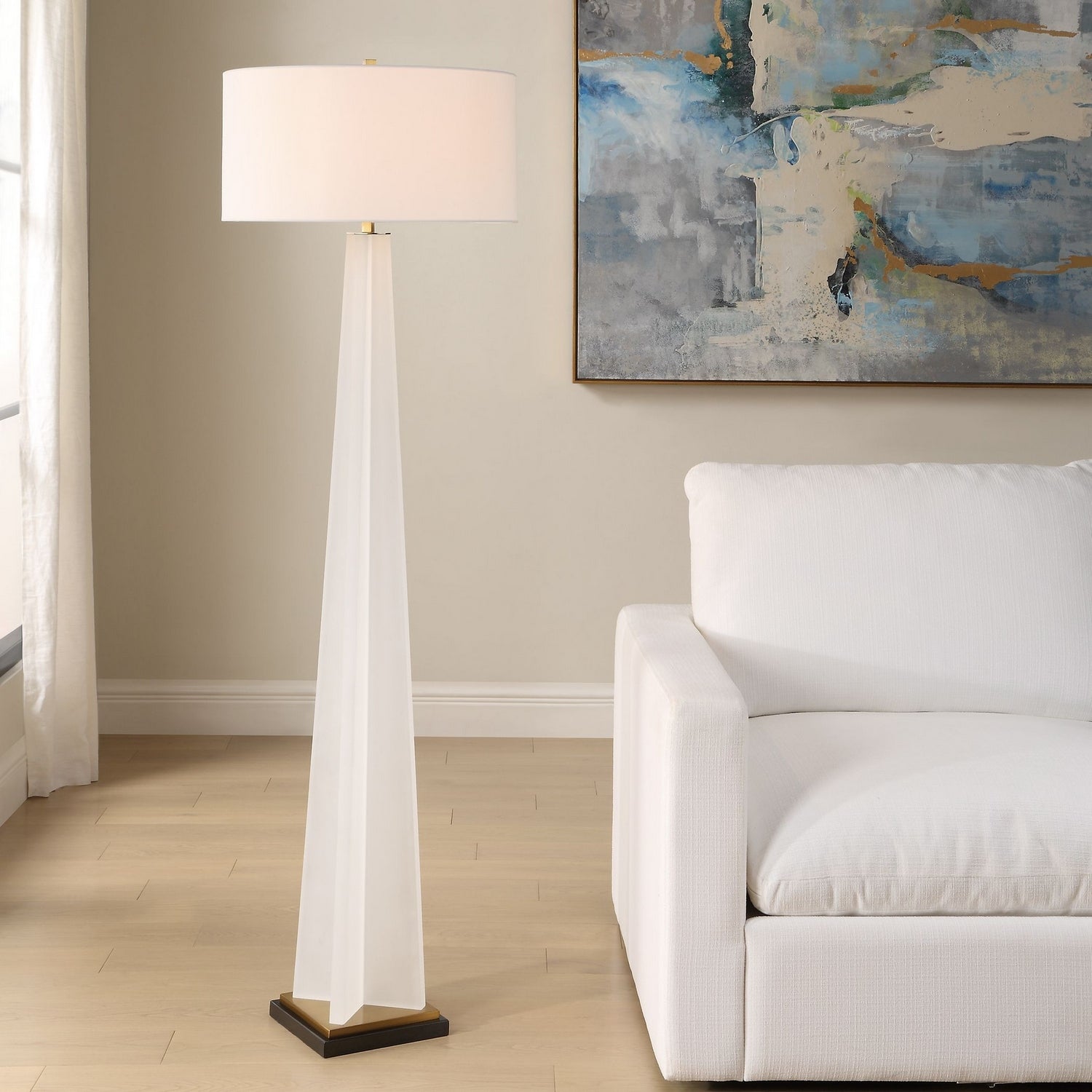 Uttermost - 30684 - One Light Floor Lamp - Rosin - Antique Brass