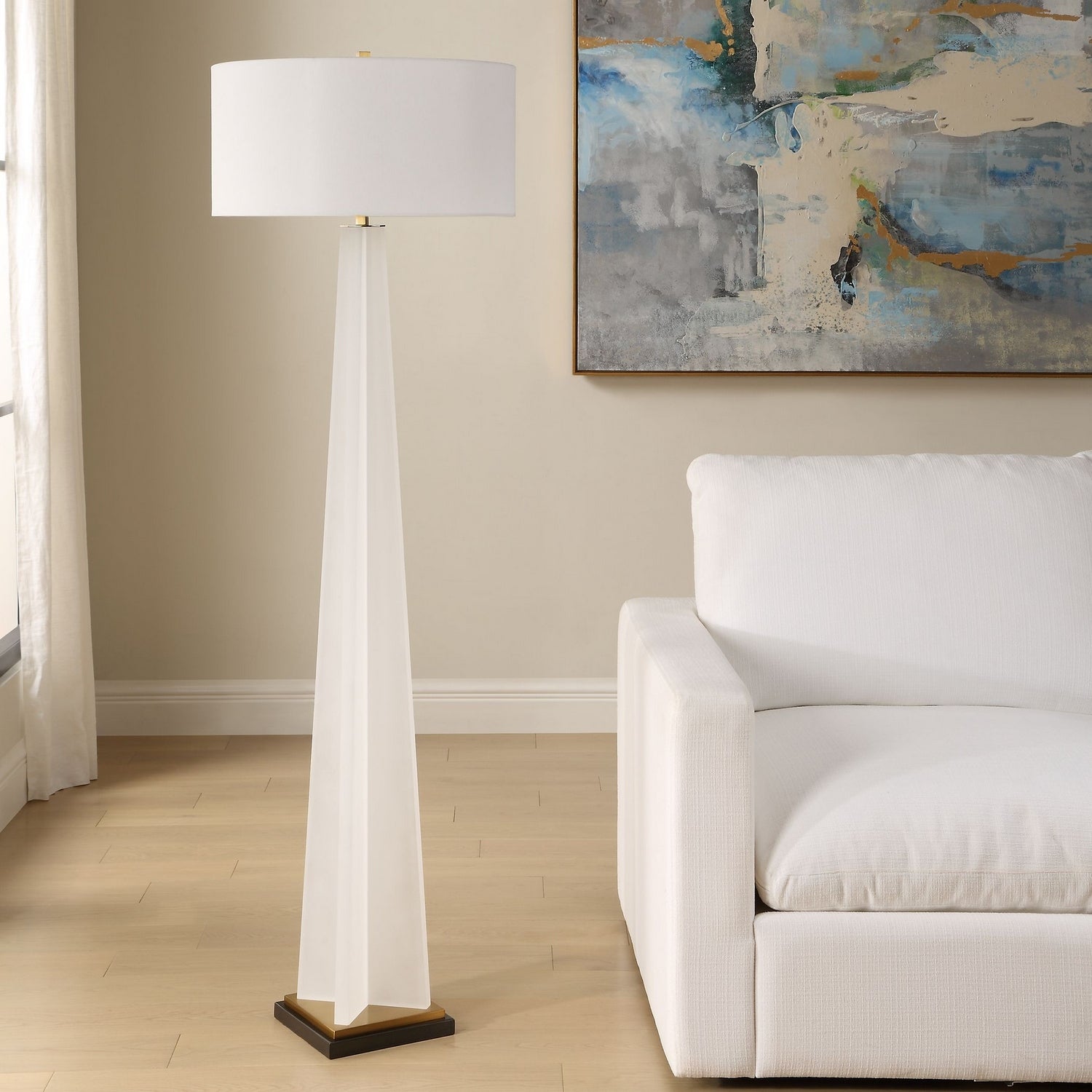 Uttermost - 30684 - One Light Floor Lamp - Rosin - Antique Brass