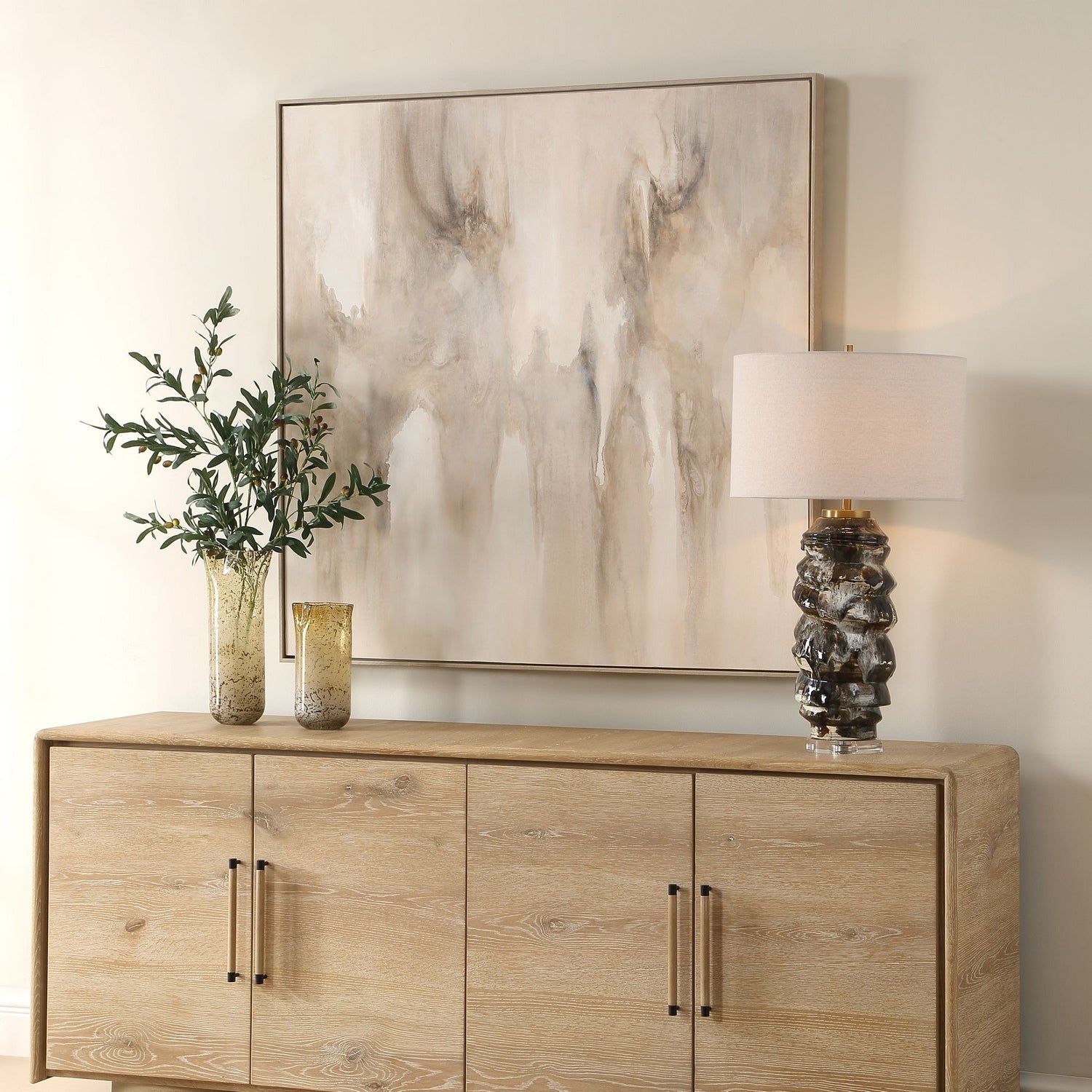 Uttermost - 32468 - Abstract Art - Embark - Gray Washed Wooden