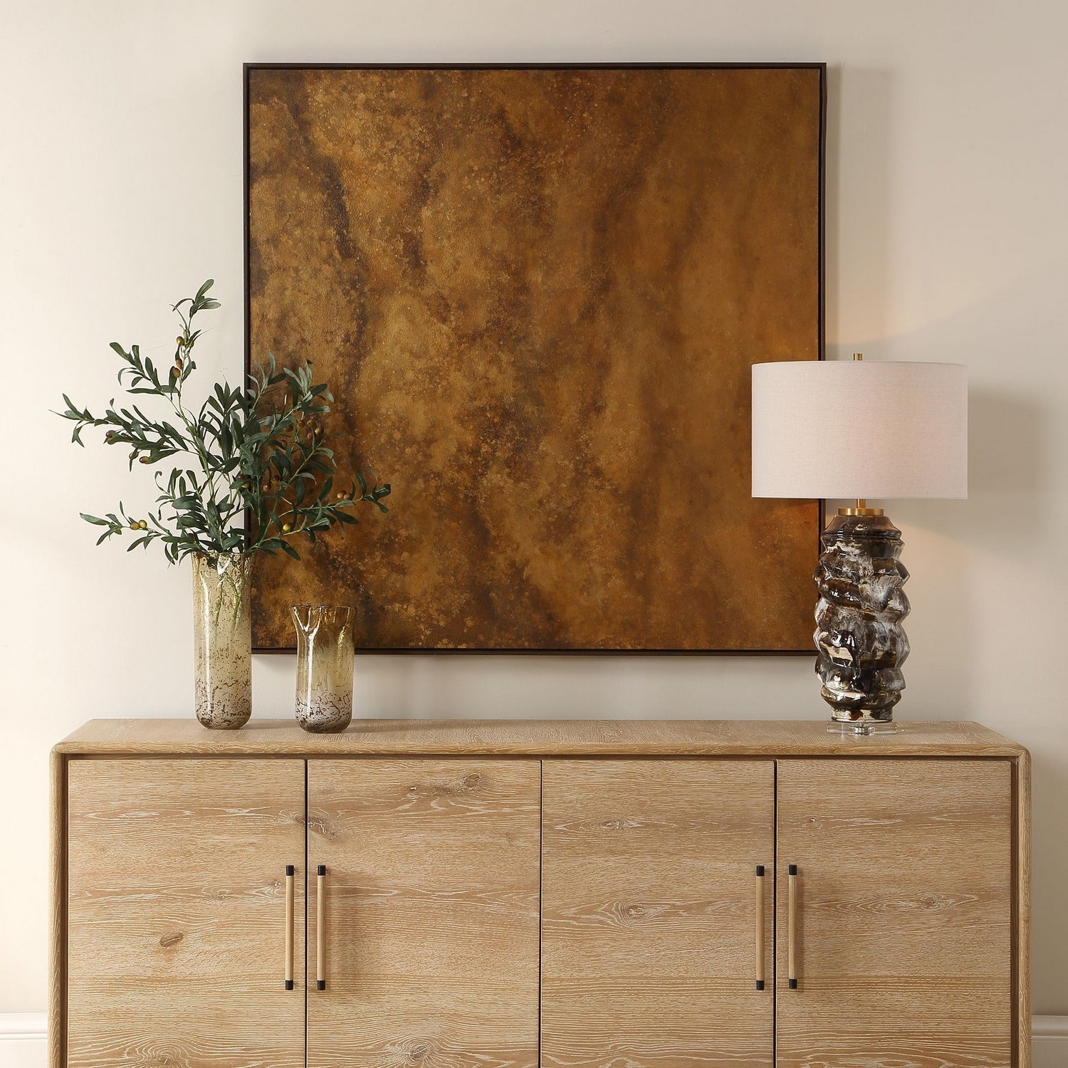 Uttermost - 32470 - Canvas - Burn - Dark Washed Wooden