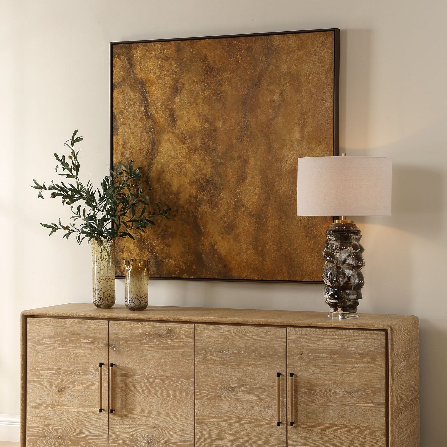 Uttermost - 32470 - Canvas - Burn - Dark Washed Wooden