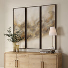 Uttermost - 32489 - Abstract Art - Smoke Break - Dark, Rich Walnut