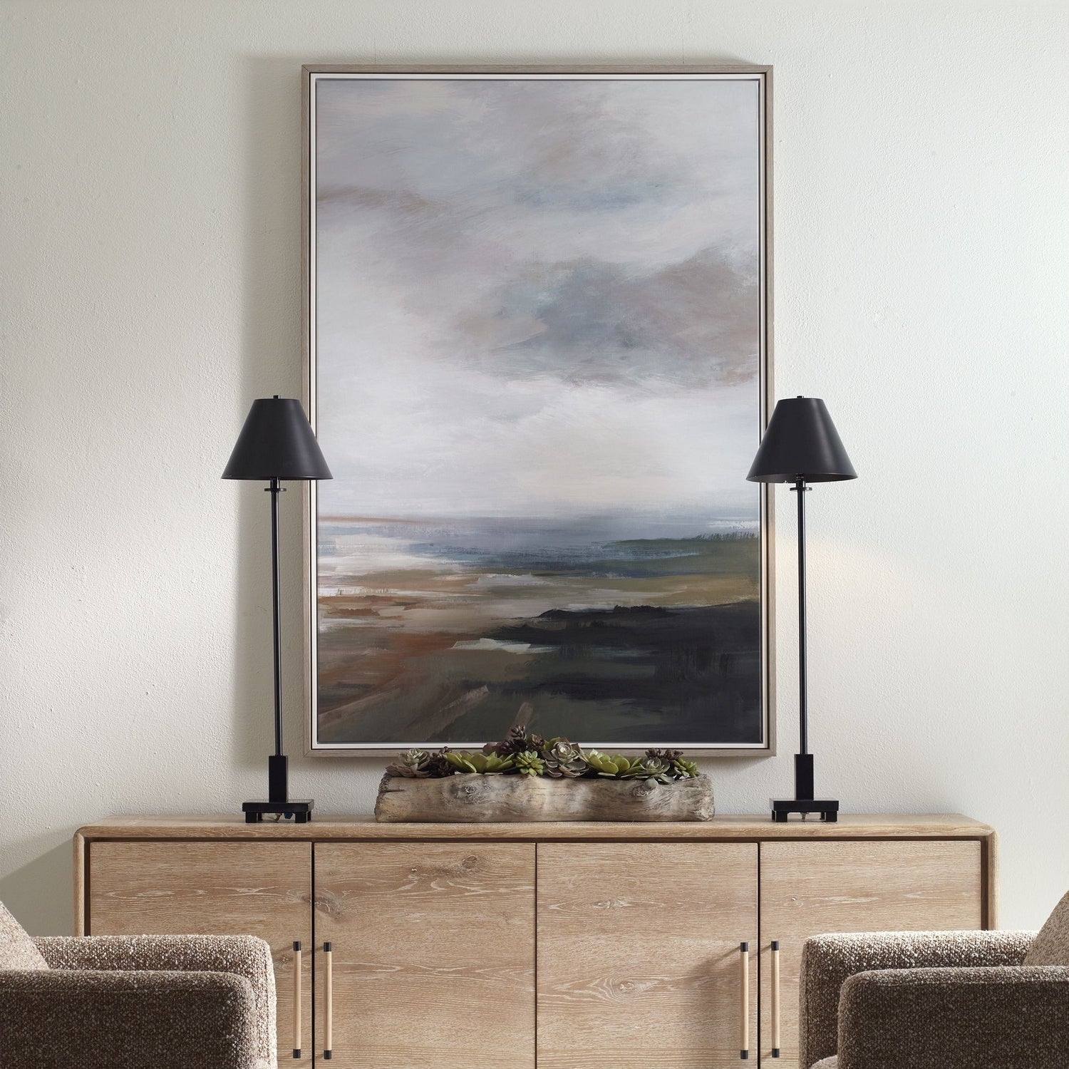 Uttermost - 32491 - Landscape Print - Lowlands - Gray Wood And White
