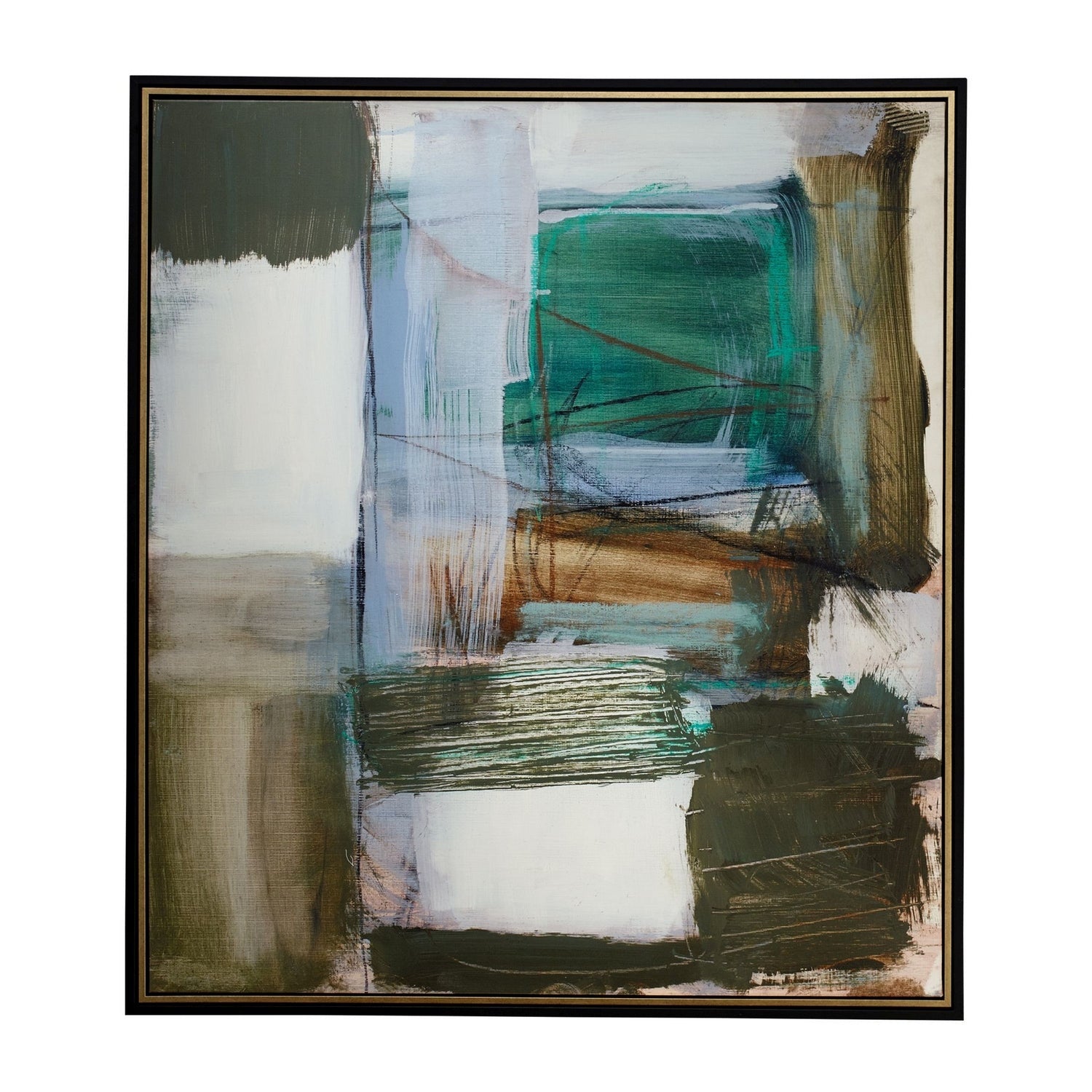 Uttermost - 32496 - Abstract Art - Green Fields - Black