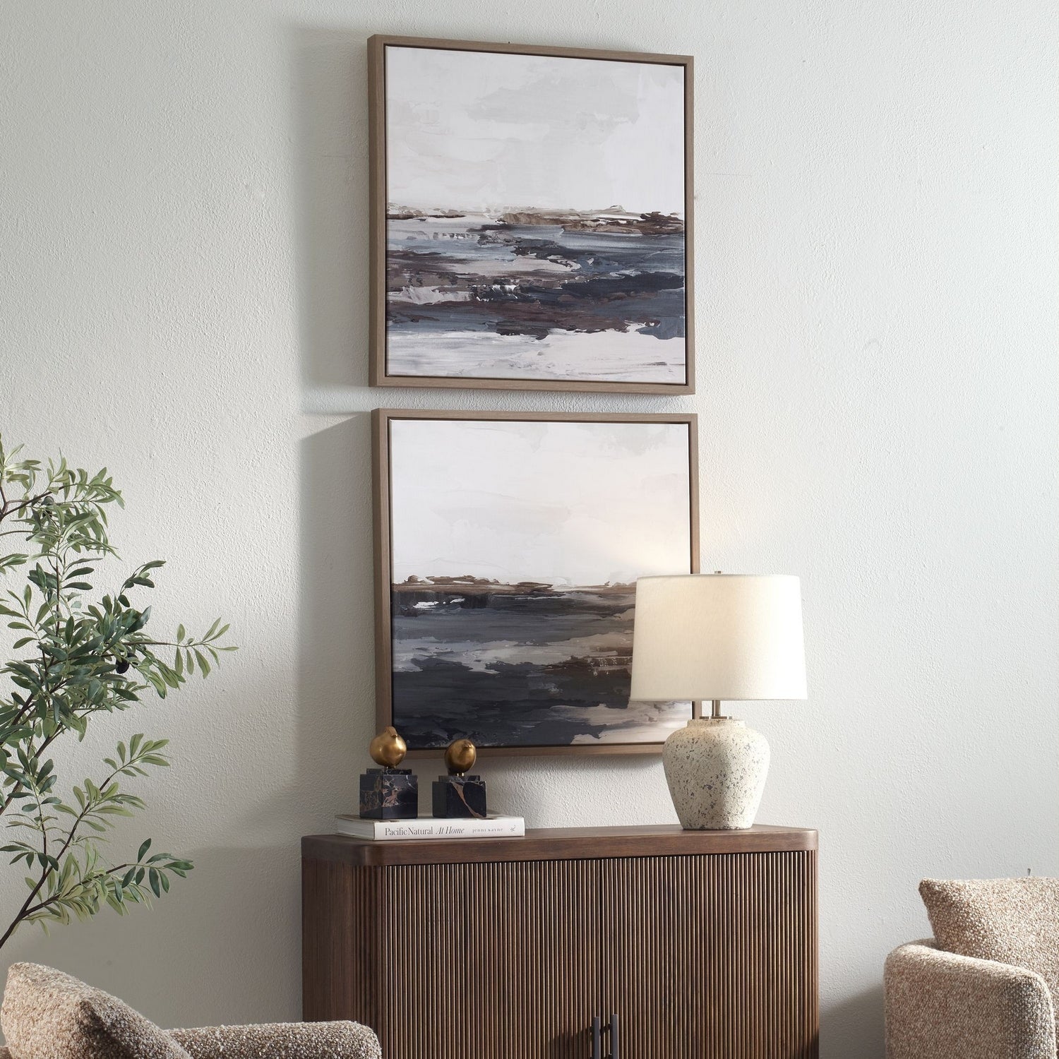 Uttermost - 32541 - Landscape Painting Set/2 - Bring Me In - Light Oak