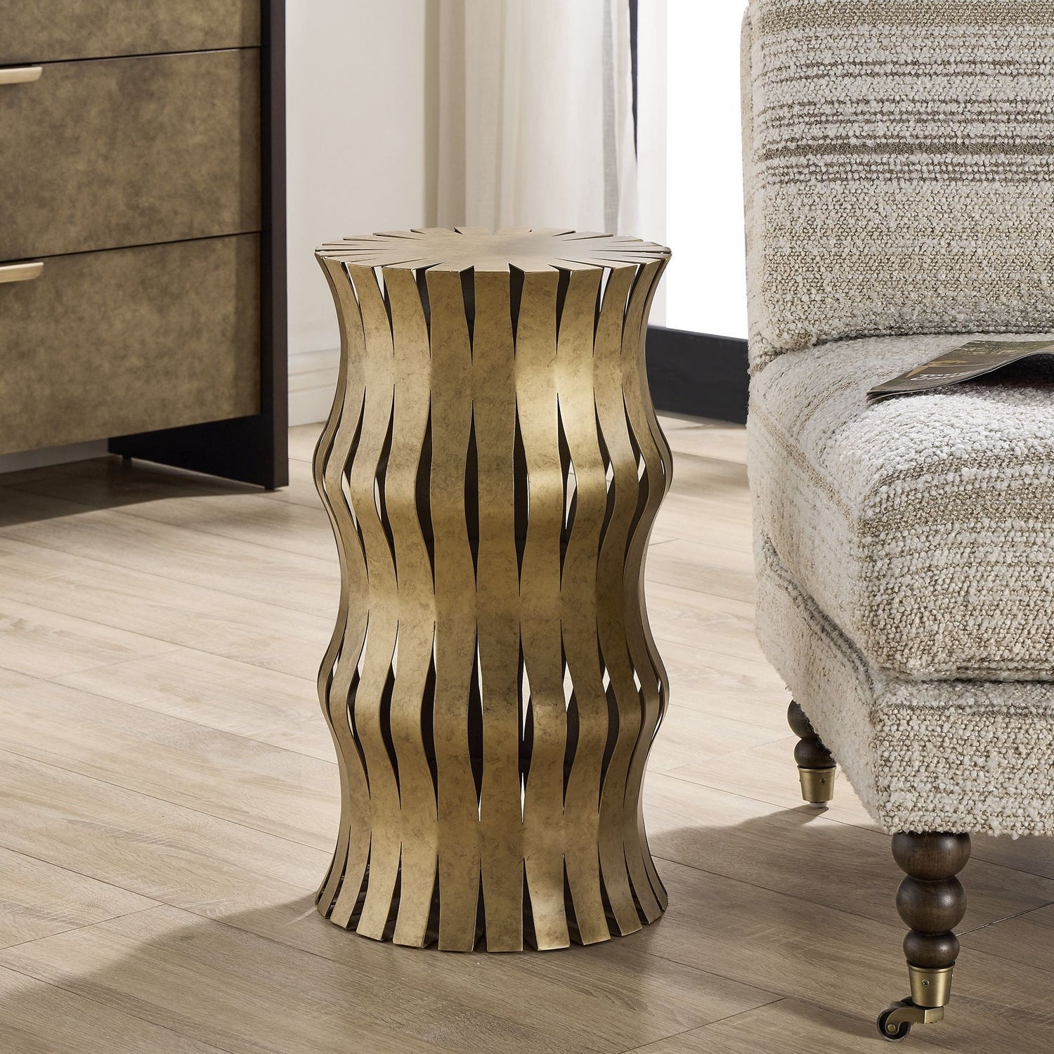 Uttermost - 50319 - Accent Table - Arida - Aged Gold
