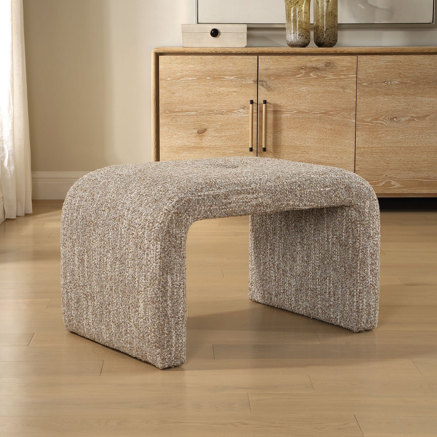 Uttermost - 53048 - Bench - Leora - Caramel And Gray