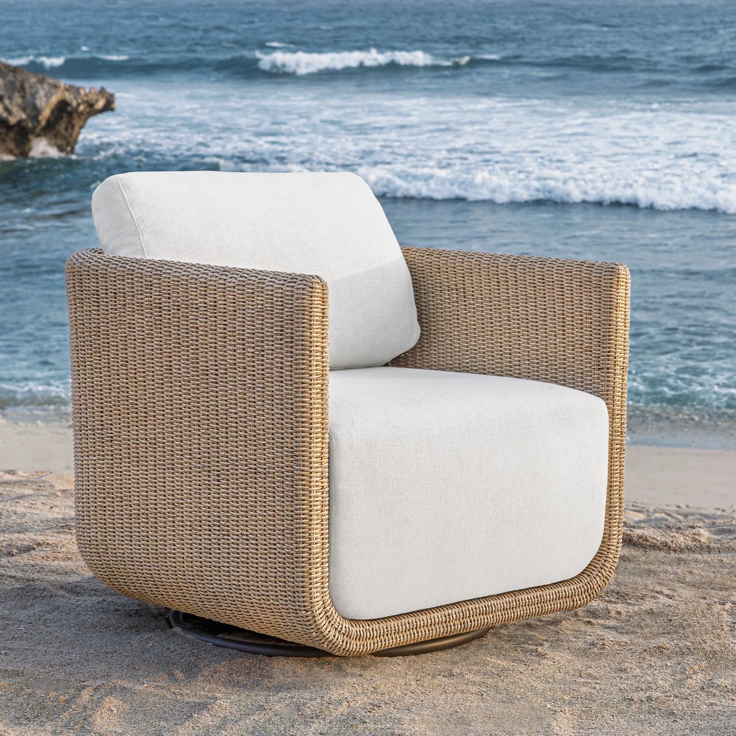 Uttermost - 53132 - Lounge Chair - Santorini - Oyster White