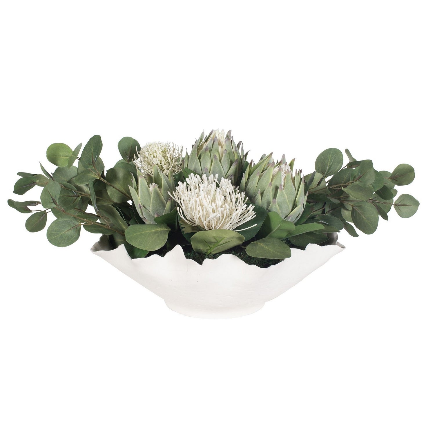 Uttermost - 60256 - Bowl Centerpiece - Protea Blooms - White