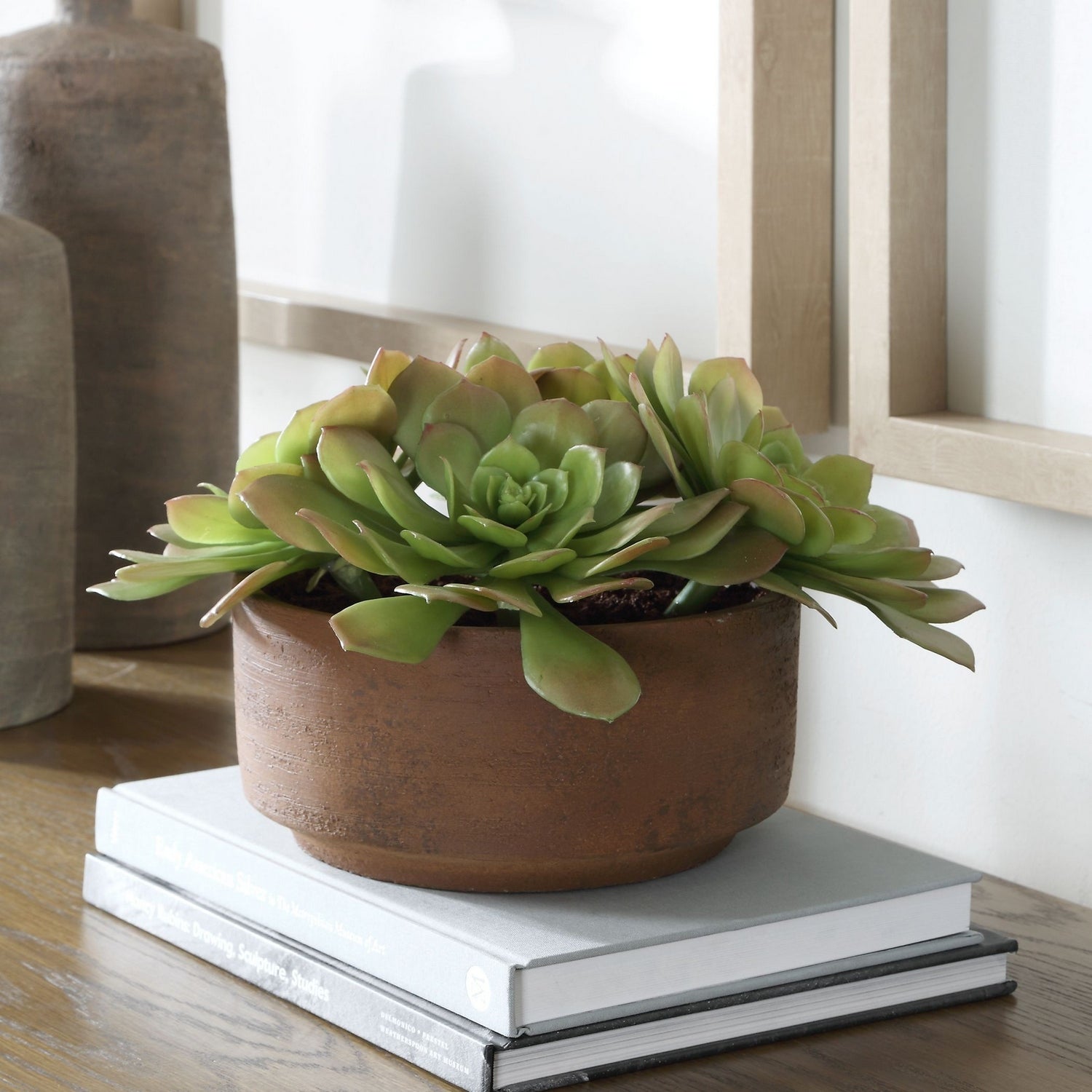 Uttermost - 60267 - Accent In Pot - Sable Succulent - Natural Terracotta
