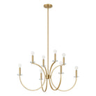 Thesis Lighting 206933A Florian Chandelier in Brushed Gold, Clear