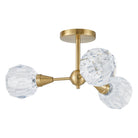 Thesis Lighting 206945A Helena Semi-Flush Mount in Brushed Gold