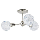 Thesis Lighting 206946A Helena Semi-Flush Mount in Polished Nickel