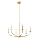 Thesis Lighting 206958A Leah Chandelier in Brushed Gold, White