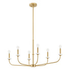 Thesis Lighting 206959A Leah Chandelier in Brushed Gold, White