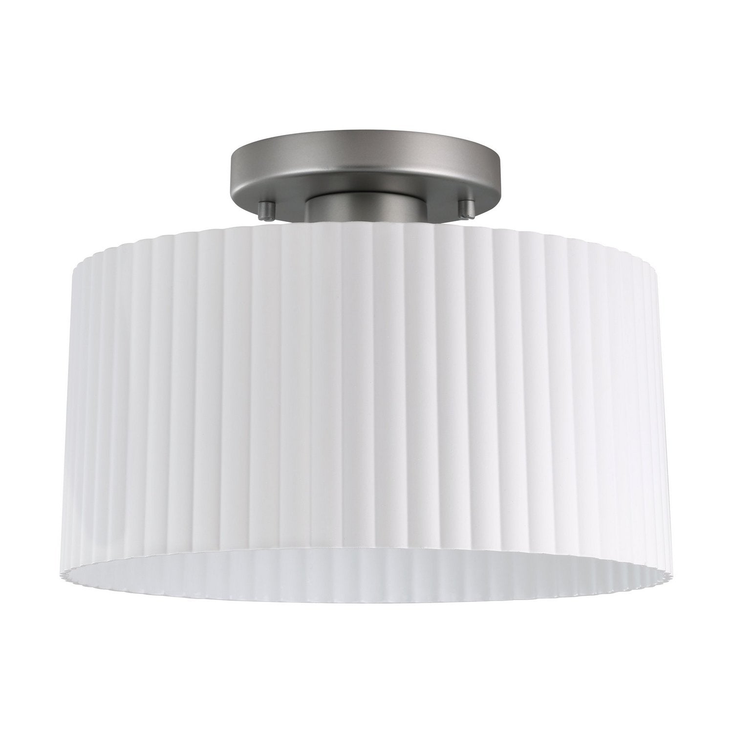 Thesis Lighting 206961A Leilani Semi-Flush Mount in Brushed Nickel, Matte White