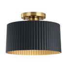 Thesis Lighting 206962A Leilani Semi-Flush Mount in Brushed Gold, Matte Black