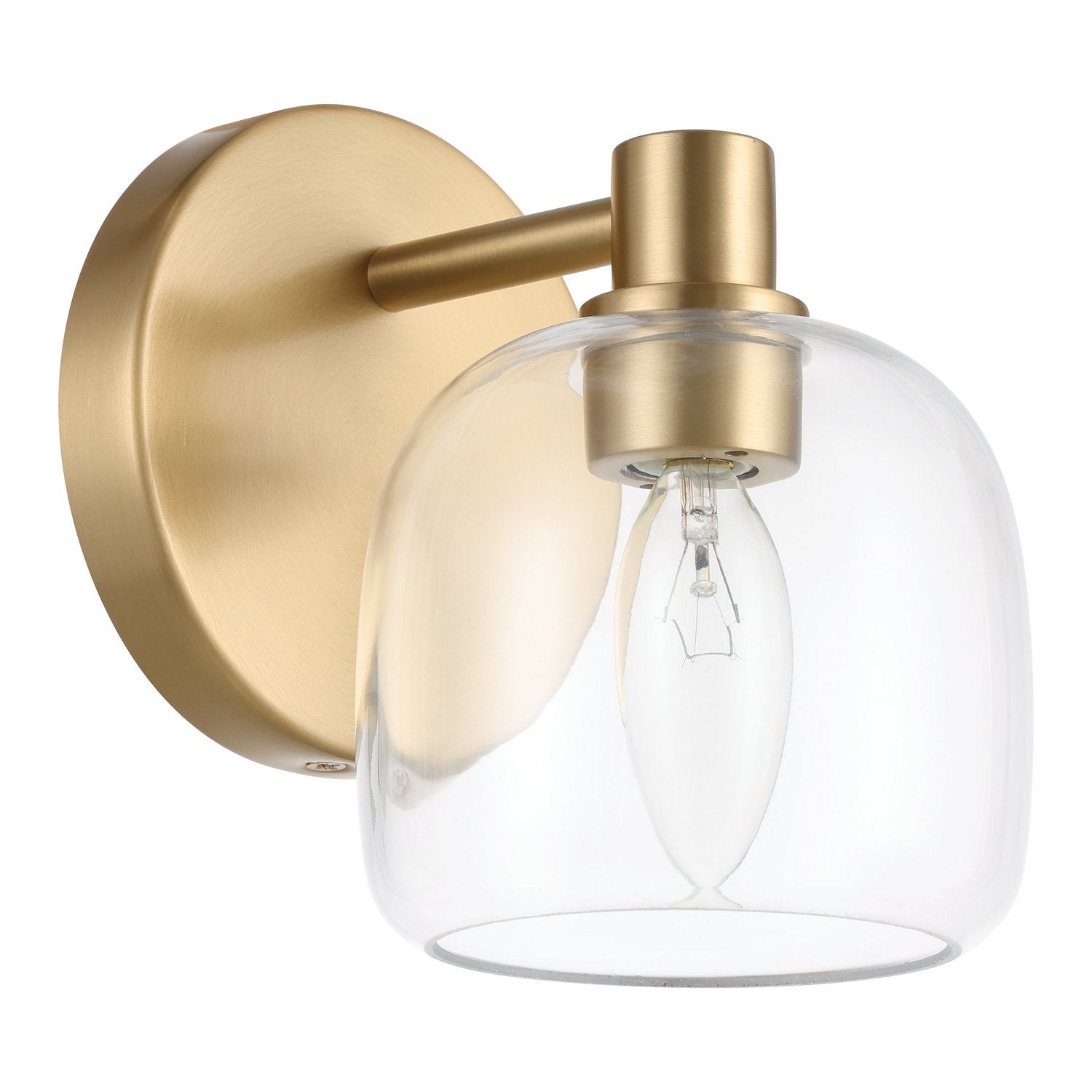 Thesis Lighting 206998A Valentina Wall Sconce in Champagne Gold, Clear