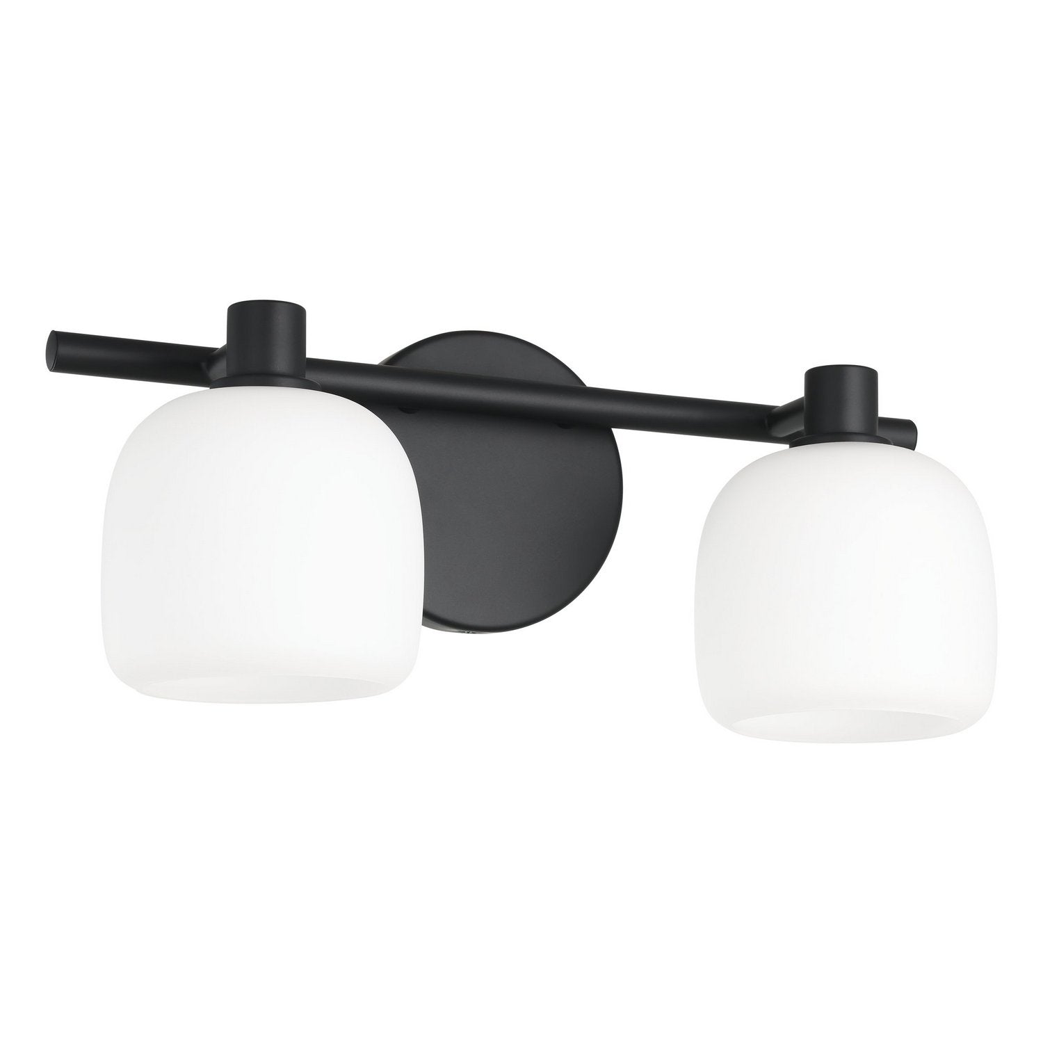 Thesis Lighting 207004A Valentina Vanity in Matte Black, Etched Opal
